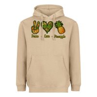 Mushroom Peace Love Pineapple Heavyweight Hoodie - Jasminsmagicworld