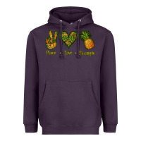 Plum Peace Love Pineapple Heavyweight Hoodie - Jasminsmagicworld