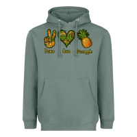 Sage Peace Love Pineapple Heavyweight Hoodie - Jasminsmagicworld