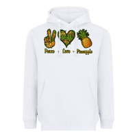 White Peace Love Pineapple Heavyweight Hoodie - Jasminsmagicworld