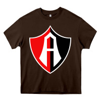 Chocolate Brown Atlas Football Heavy Core Tee - linhVisuals