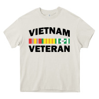 Cream vietnam veteran flag Heavy Core Tee - linhVisuals