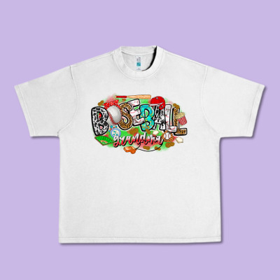Baseball Grandma Urban Heavy Tee Designed By Cowhidedigitalart