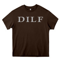 Chocolate Brown dilf Heavy Core Tee - linhVisuals