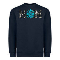 Navy cowhide with gemstone Heavyweight Sweatshirt - RanaPortraitStore