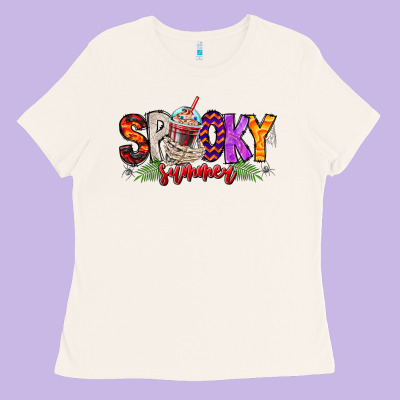 Spooky Summer Vibes Ladies Tee Designed By Cowhidedigitalart