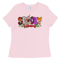 Bubblegum Pink spooky summer vibes Ladies Tee - CowhideDigitalArt