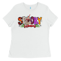 White spooky summer vibes Ladies Tee - CowhideDigitalArt