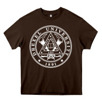 Chocolate Brown drexel university Heavy Core Tee - linhVisuals