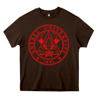 Chocolate Brown drexel university Heavy Core Tee - linhVisuals