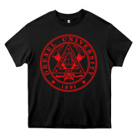 Black drexel university Heavy Core Tee - linhVisuals