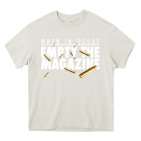 Cream when in doubt empty the magazine Heavy Core Tee - linhVisuals