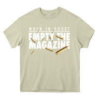 Mossy when in doubt empty the magazine Heavy Core Tee - linhVisuals