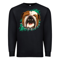 Black Bulldog Green glitter Premium Sweatshirt - Jasminsmagicworld