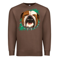 Chestnut Bulldog Green glitter Premium Sweatshirt - Jasminsmagicworld