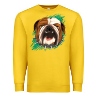Lemon Bulldog Green glitter Premium Sweatshirt - Jasminsmagicworld