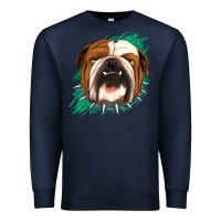 Navy Bulldog Green glitter Premium Sweatshirt - Jasminsmagicworld