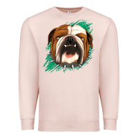 Pale Pink Bulldog Green glitter Premium Sweatshirt - Jasminsmagicworld