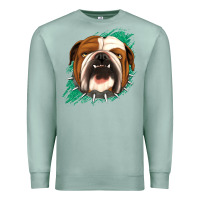 Seafoam Bulldog Green glitter Premium Sweatshirt - Jasminsmagicworld