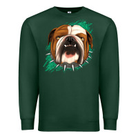 Sports Green Bulldog Green glitter Premium Sweatshirt - Jasminsmagicworld