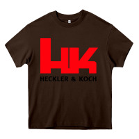 Chocolate Brown hk black Heavy Core Tee - linhVisuals