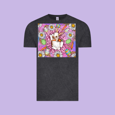 Easter Bunny Vintage Tee Designed By Cowhidedigitalart