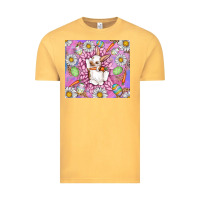 Vintage Mustard Easter Bunny Vintage Tee - CowhideDigitalArt