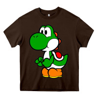 Chocolate Brown Yoshi Green Heavy Core Tee - linhVisuals