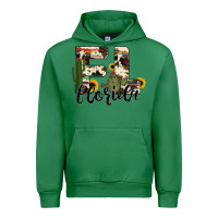 Emerald florida state cowhide serape cactus Urban Hoodie - RanaPortraitStore