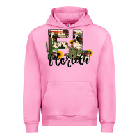 Fuchsia Pink florida state cowhide serape cactus Urban Hoodie - RanaPortraitStore
