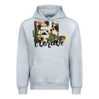 Heather Grey florida state cowhide serape cactus Urban Hoodie - RanaPortraitStore