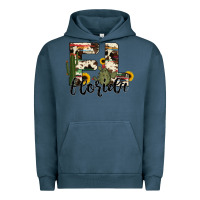 Pigment Midnight Navy florida state cowhide serape cactus Urban Hoodie - RanaPortraitStore