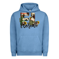 Pigment Pebble Blue florida state cowhide serape cactus Urban Hoodie - RanaPortraitStore