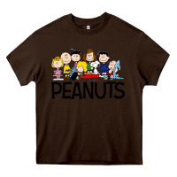 Chocolate Brown the peanuts Heavy Core Tee - linhVisuals