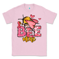 Bubblegum Pink Bee Mine Valentines Day Classic Tee - OliviaCreatesArt