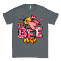 Charcoal Heather Bee Mine Valentines Day Classic Tee - OliviaCreatesArt