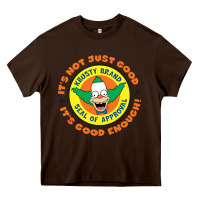 Chocolate Brown krusty the clown Heavy Core Tee - linhVisuals