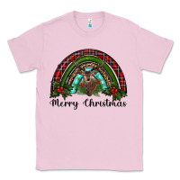 Bubblegum Pink reindeer rainbow christmas Classic Tee - RanaPortraitStore