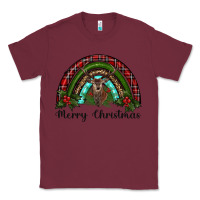 Burgundy reindeer rainbow christmas Classic Tee - RanaPortraitStore