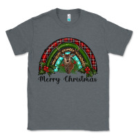 Charcoal Heather reindeer rainbow christmas Classic Tee - RanaPortraitStore