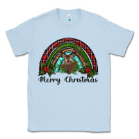 Dusty Blue reindeer rainbow christmas Classic Tee - RanaPortraitStore