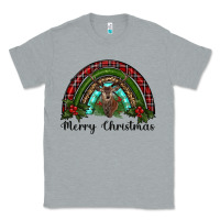 Heather Grey reindeer rainbow christmas Classic Tee - RanaPortraitStore