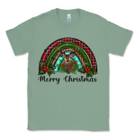 Sage reindeer rainbow christmas Classic Tee - RanaPortraitStore