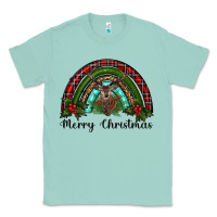 Seafoam reindeer rainbow christmas Classic Tee - RanaPortraitStore