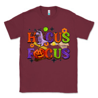 Burgundy hocus focus halloween teacher Classic Tee - BarkalooDesign
