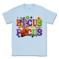 Dusty Blue hocus focus halloween teacher Classic Tee - BarkalooDesign