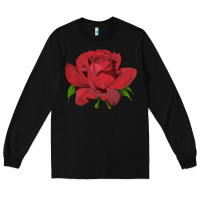 Black Oklahoma Rose Illustrations Long Sleeve Tee - LillyAllenDesigns