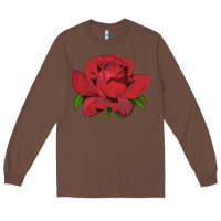 Chestnut Oklahoma Rose Illustrations Long Sleeve Tee - LillyAllenDesigns