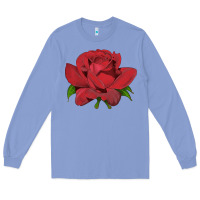 Colony Blue Oklahoma Rose Illustrations Long Sleeve Tee - LillyAllenDesigns