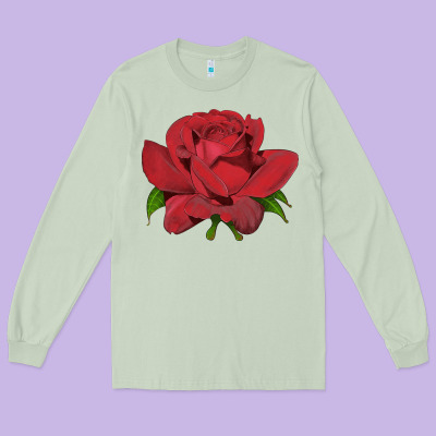 Oklahoma Rose Illustrations Long Sleeve Tee Designed By Lillyallendesigns
